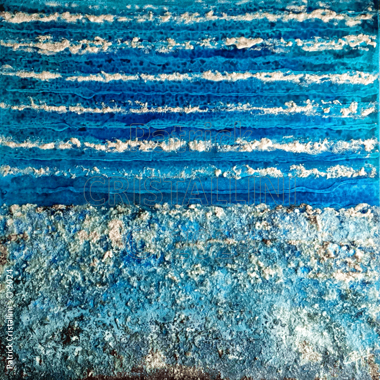 abstraction aquatique bleu blanc mouvement fluide minéral