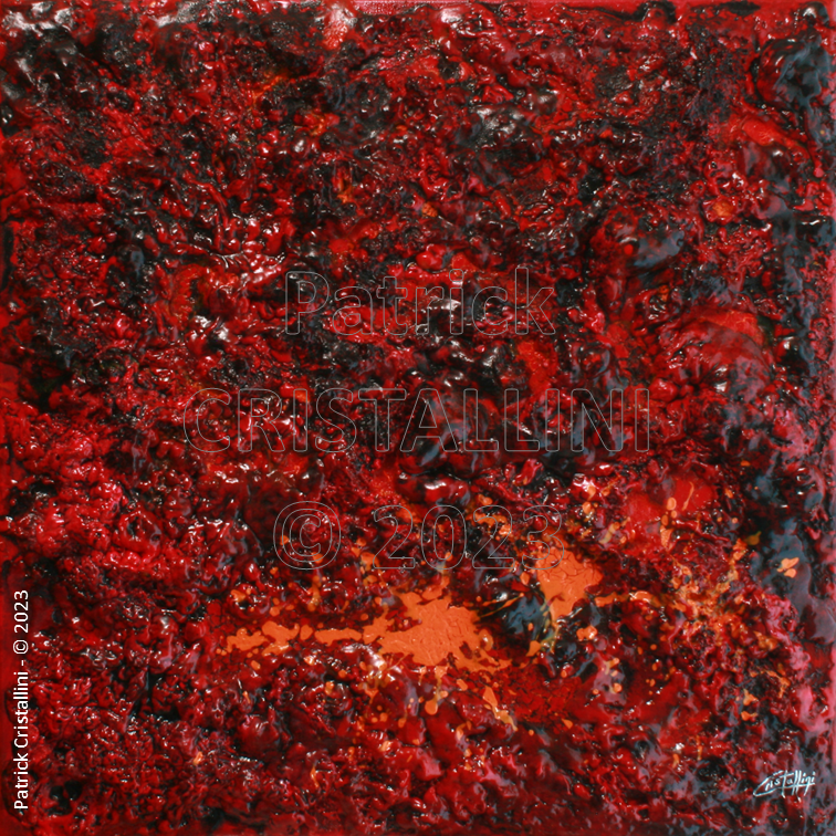 magma bouillonnant rouge noir abstraction énergie viscérale