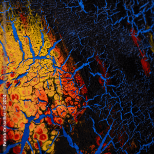 Earth Core Fusion (Détail) - Tableau à vendre - Peinture contemporaine abstraite - Patrick CRISTALLINI - Artiste - Peintre - Lyon - France