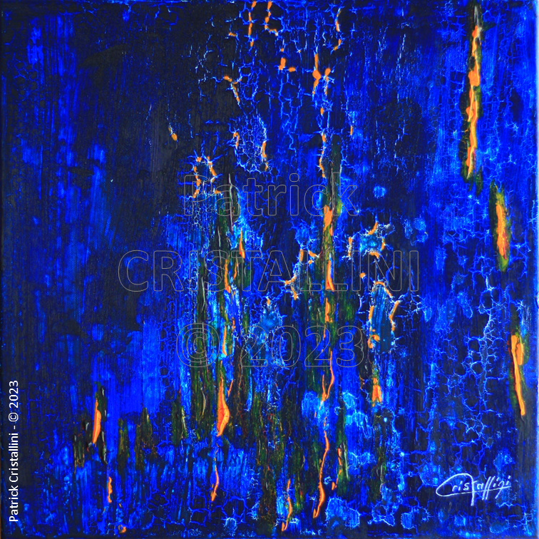 immersion eau feu abstraction bleu sombre lumineux