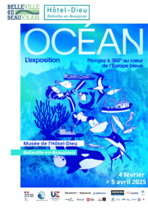 Affiche de l'exposition Océan à Belleville-en-Beaujolais du 4 février au 5 avril 2025