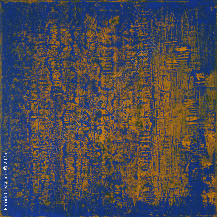 équilibre feu eau abstraction bleu jaune hypnotique