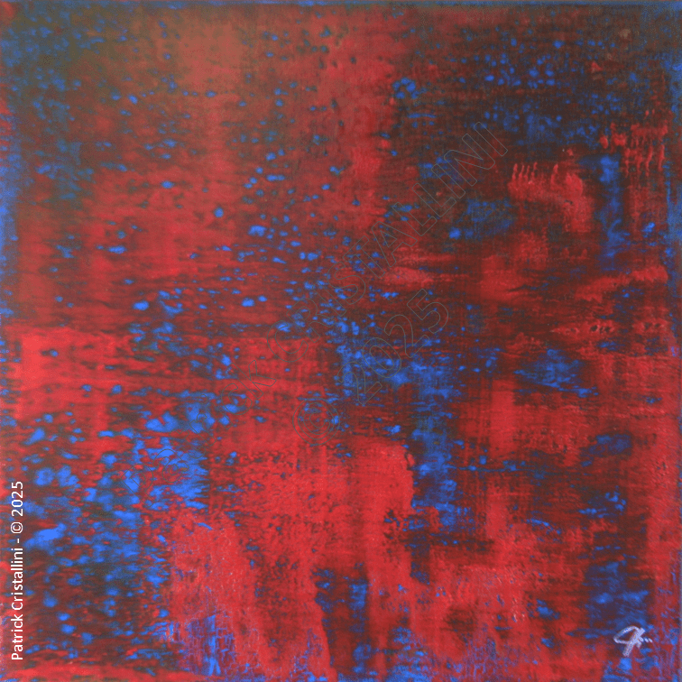 peinture abstraite feu dominant glace consumée énergie visuelle